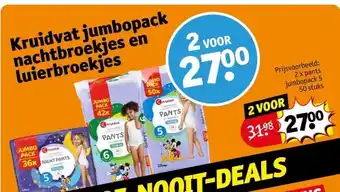 Kruidvat Kruidvat jumbopack nachtbroekjes en luierbroekjes aanbieding