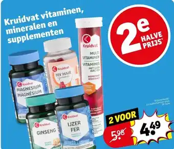 Kruidvat Kruidvat vitaminen, mineralen en supplementen aanbieding