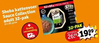 Kruidvat Sheba kattenvoer Sauce Collection adult 32-pak aanbieding