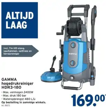 GAMMA hogedrukreiniger HDR3-180 aanbieding