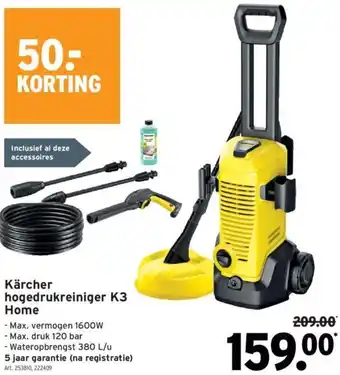 GAMMA Kärcher hogedrukreiniger K3 Home aanbieding