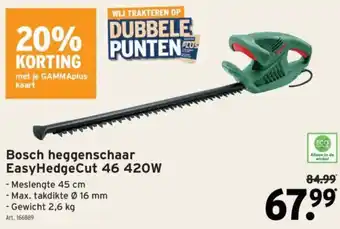 GAMMA Bosch heggenschaar EasyHedgeCut 46 420W aanbieding