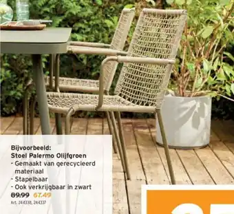 GAMMA Stoel Palermo Olijfgroen aanbieding