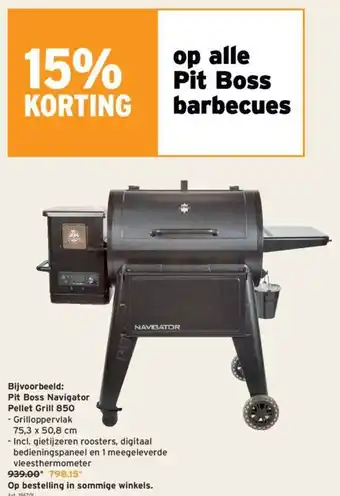 GAMMA Pit Boss Navigator Pellet Grill 850 aanbieding