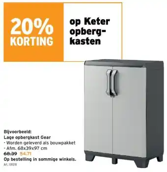 GAMMA Lage opbergkast Gear aanbieding