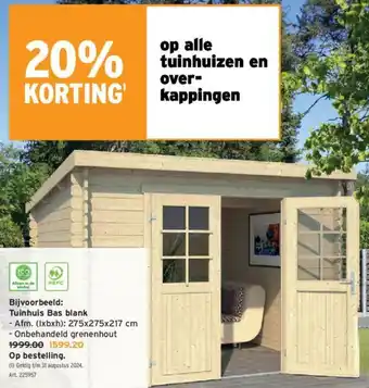 GAMMA Tuinhuis Bas blank aanbieding