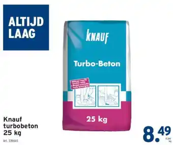 GAMMA Knauf turbobeton 25 kg aanbieding