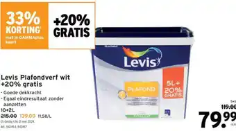 GAMMA Levis Plafondverf wit aanbieding