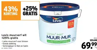 GAMMA Levis muurverf wit aanbieding