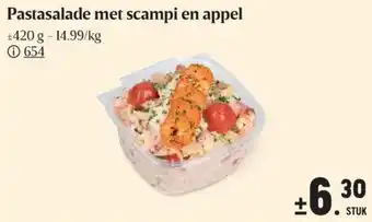 Buurtslagers Pastasalade met scampi en appel aanbieding