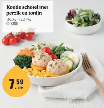 Buurtslagers Koude schotel met perzik en tonijn aanbieding