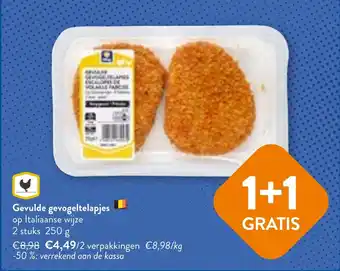 OKay Gevulde gevogeltelapjes op Italiaanse wijze 2 stuks 250 g aanbieding