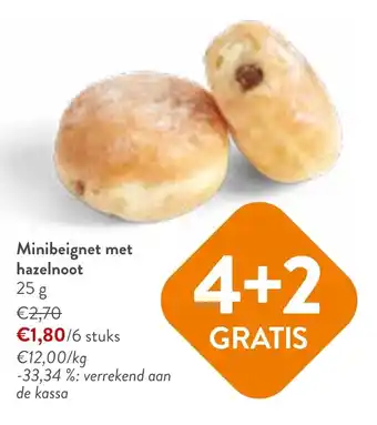 OKay Minibeignet met hazelnoot 25g aanbieding