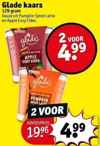 Kruidvat Glade kaars aanbieding