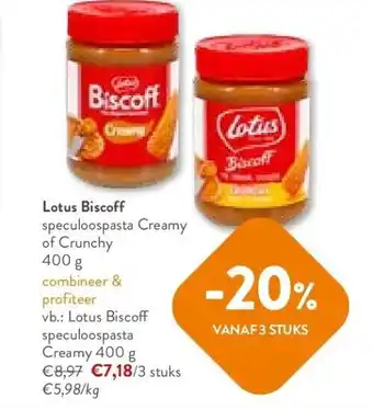 OKay Lotus Biscoff speculoospasta Creamy of Crunchy 400 g aanbieding