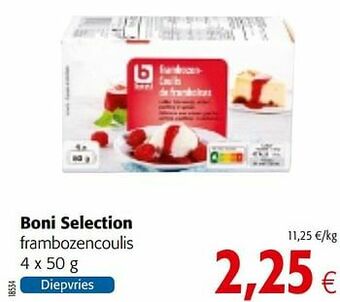 Colruyt Boni selection frambozencoulis aanbieding