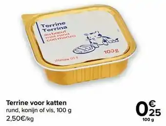Terrine voor katten
