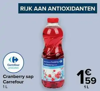 Carrefour Cranberry sap carrefour aanbieding