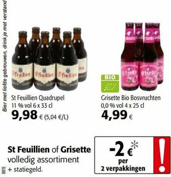 Colruyt St feuillien quadrupel aanbieding