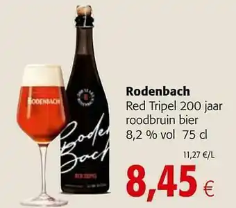Colruyt Rodenbach red tripel 200 jaar roodbruin bier aanbieding