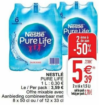 Cora Nestlé pure life aanbieding