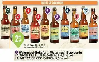 Cora Watermael-Boitsfort / Watermaal-Bosvoorde LA TROIS TILLEULS BLOND ALE aanbieding