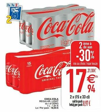 Cora Coca-cola regular light ou - of zero aanbieding