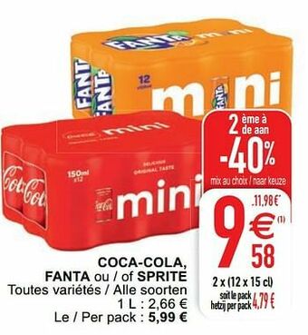 Cora Coca-cola fanta ou - of sprite aanbieding
