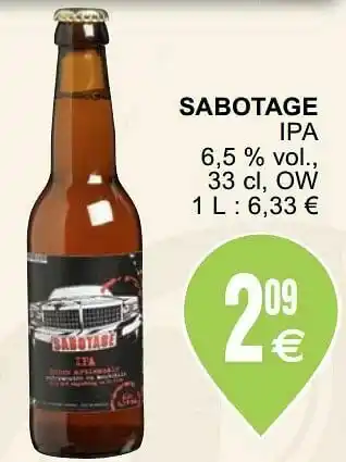 Cora Sabotage ipa aanbieding