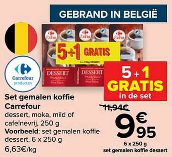 Carrefour Set gemalen koffie dessert aanbieding
