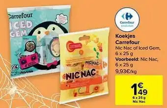 Carrefour Koekjes carrefour nic nac aanbieding