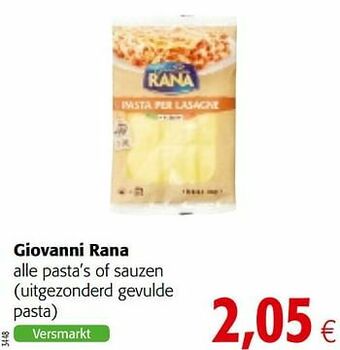 Colruyt Giovanni rana alle pasta’s of sauzen aanbieding