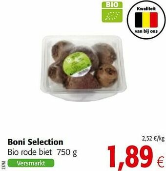 Colruyt Boni selection bio rode biet aanbieding