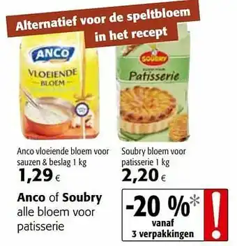 Colruyt Anco vloeiende bloem voor sauzen + beslag aanbieding