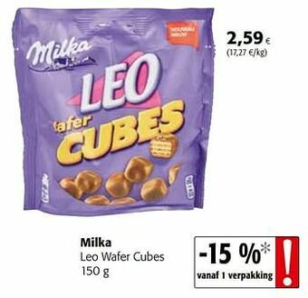 Colruyt Milka leo wafer cubes aanbieding