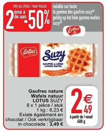 Cora Gaufres nature wafels natuur lotus suzy aanbieding
