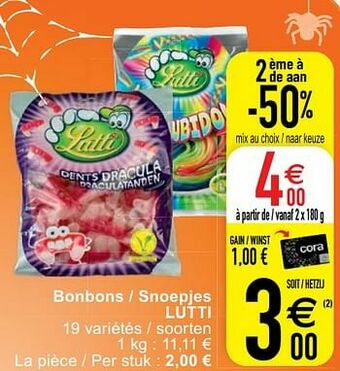 Cora Bonbons - snoepjes lutti aanbieding