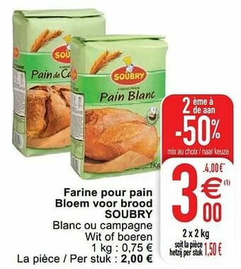 Cora Farine pour pain bloem voor brood soubry aanbieding