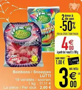 Cora Bonbons - snoepjes lutti aanbieding