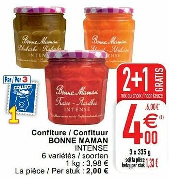 Cora Confiture - confituur bonne maman intense aanbieding