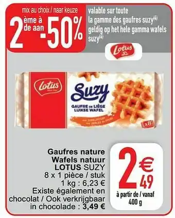 Cora Gaufres nature wafels natuur lotus suzy aanbieding