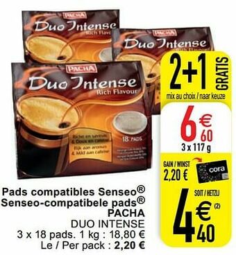 Pads compatibles senseo senseo-compatibele pads pacha duo intense