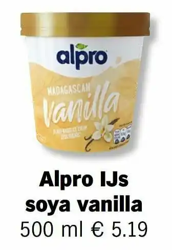 Albert Heijn Alpro ijs soya vanilla aanbieding