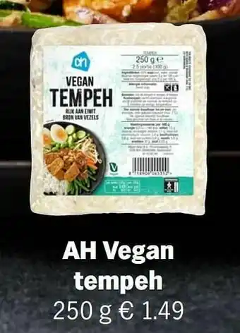 Albert Heijn Ah vegan tempeh aanbieding