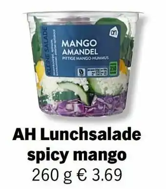 Albert Heijn Ah lunchsalade spicy mango aanbieding