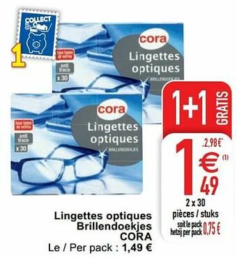 Cora Lingettes optiques brillendoekjes cora aanbieding