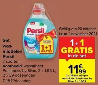 Carrefour Market Persil wasmiddel freshness by silan aanbieding