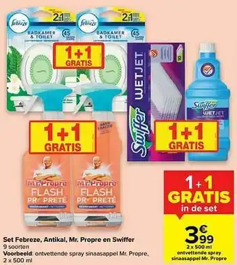 Carrefour Market Ontvettende spray sinaasappel mr. propre aanbieding