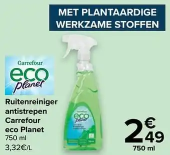 Ruitenreiniger antistrepen carrefour eco planet