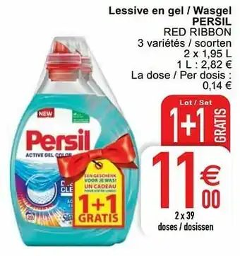 Cora Lessive en gel - wasgel persil red ribbon aanbieding